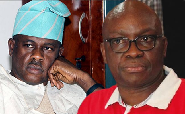 Image result for Fayose and Obanikoro