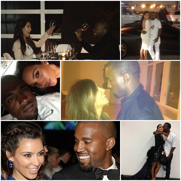 Kim made this Photo Collage for Kanye's birthday