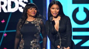 Nicki Minaj and her mum on stage