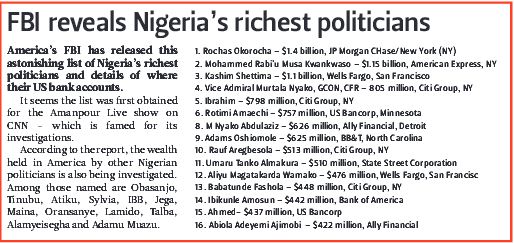 FBI Nigeria's richest politicians