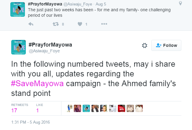 #SaveMayowa1