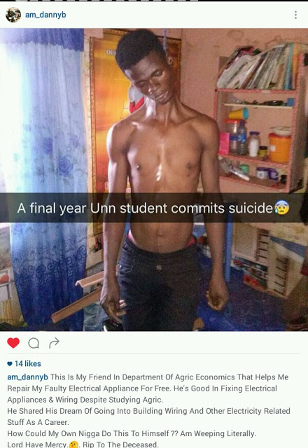 Final Year UNN Student Commits suicide