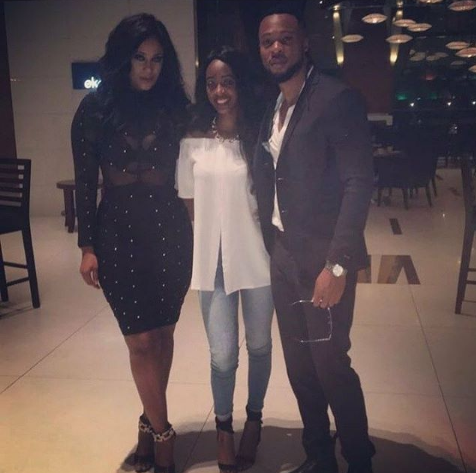 Flavor attends his baby mama, Sandra Okagbue's birthday party