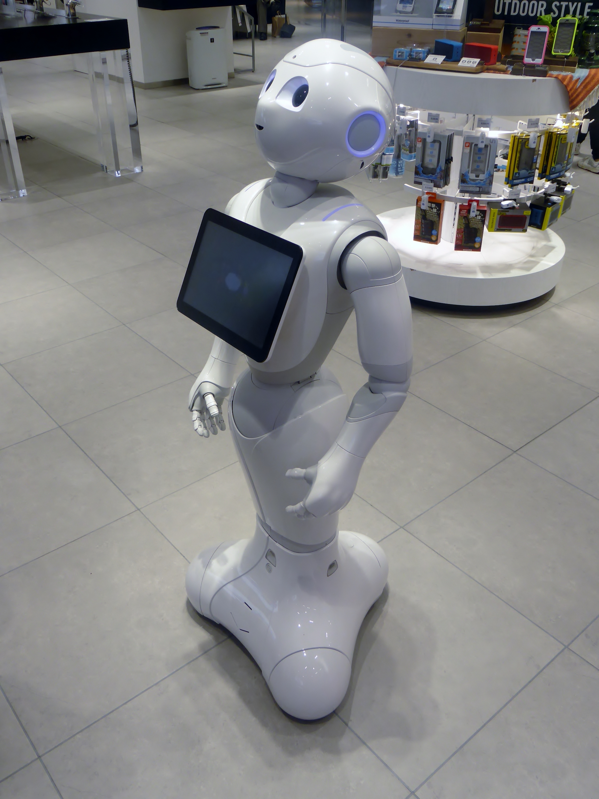 Pepper robot in a retail store
