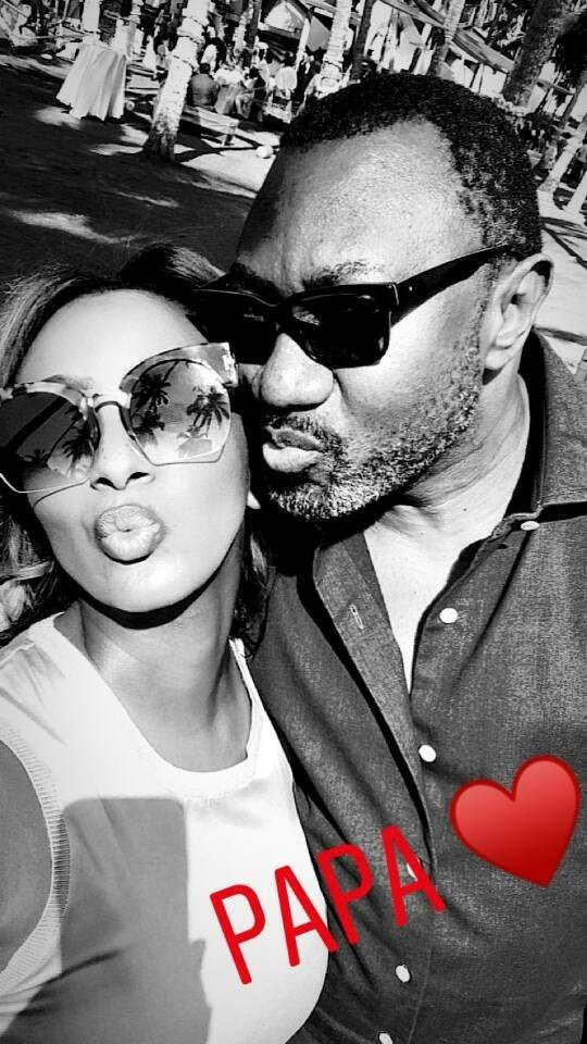 dj cuppy and dad