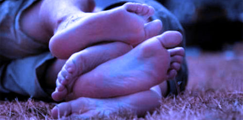 feet of lovers having sex