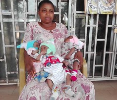 Ugomma edobor and her triplets