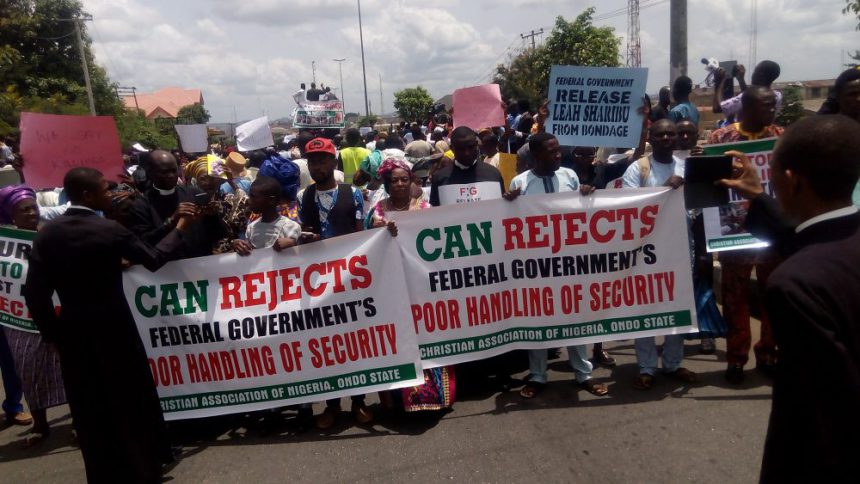 Christians protest against Killing in the North