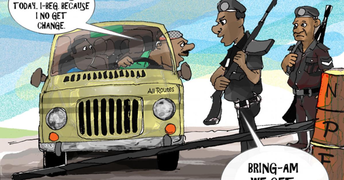 police bribe cartoon
