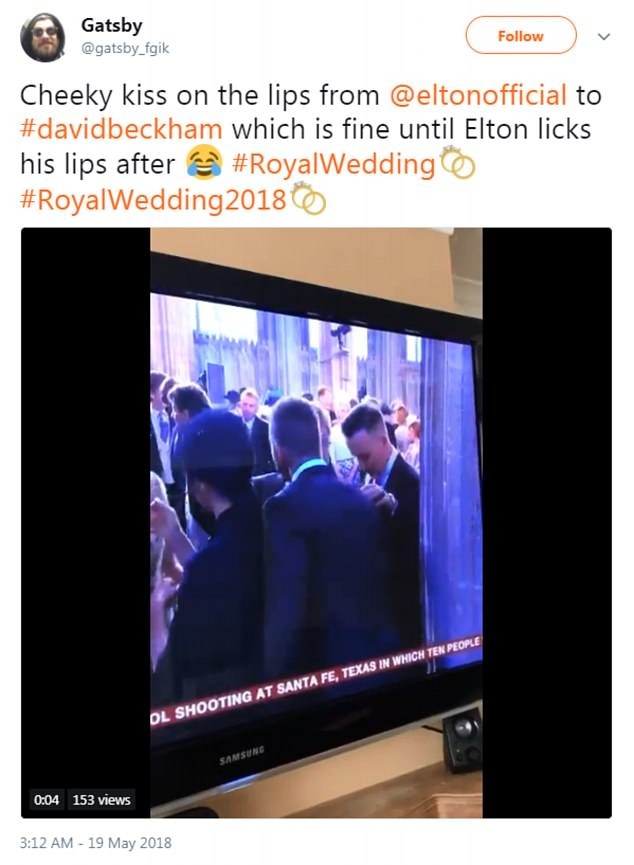 Screenshot of Twitter Reactions on David Beckham and Elton John's Kiss