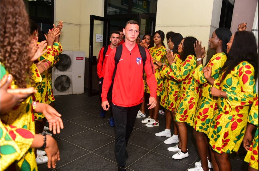 Atletico players arriving Nigeria