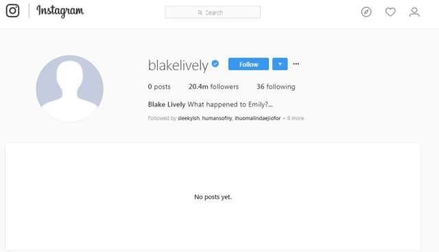Photo of Blake Lively Instagram handle.