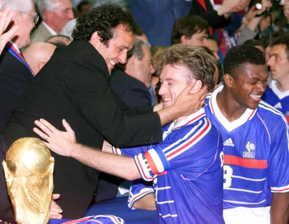 Michel Platini and Didier Deschamps 1998 world cup