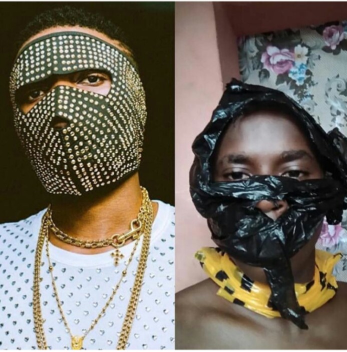 Man Recreates Wizkid’s Face Mask