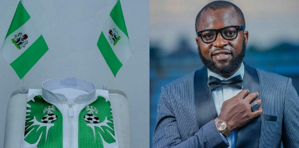Esimaje Awani,CEO of GT Stitches, designer of Super Eagles Traditional wear for Russian 2018. Photo Credit: Gt da Tailor
