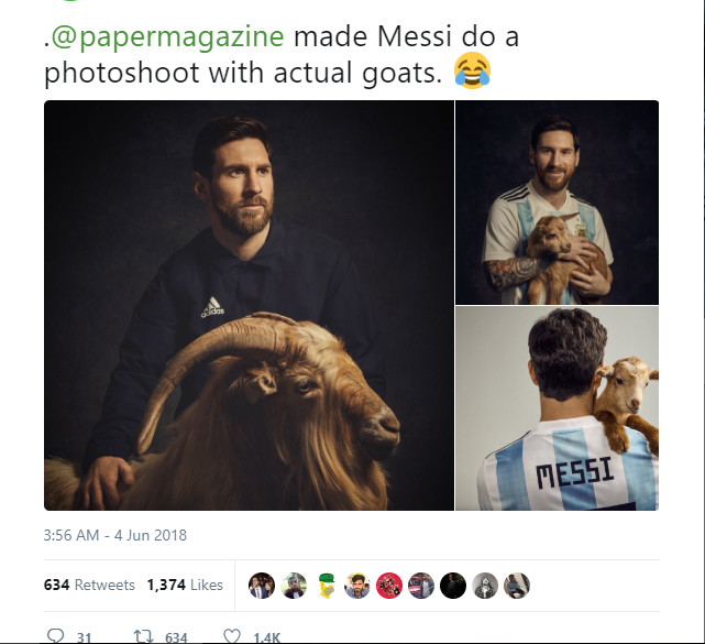 Messi Posing with Goats 