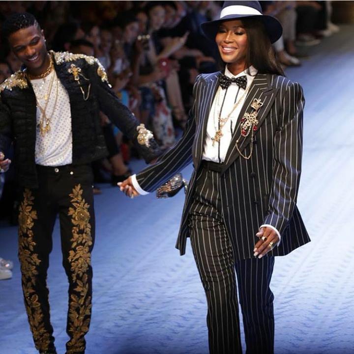 Wizkid and Naomi Campbell