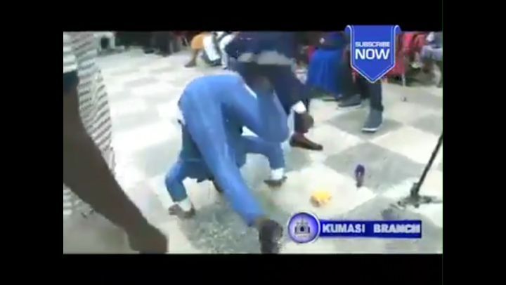 ghanaian pastor tumbling after hearing good news