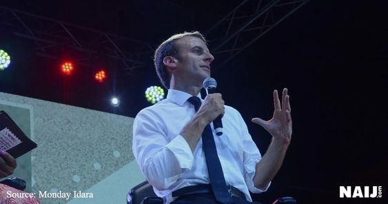 Emmanuel Macron at Fela's Shrine