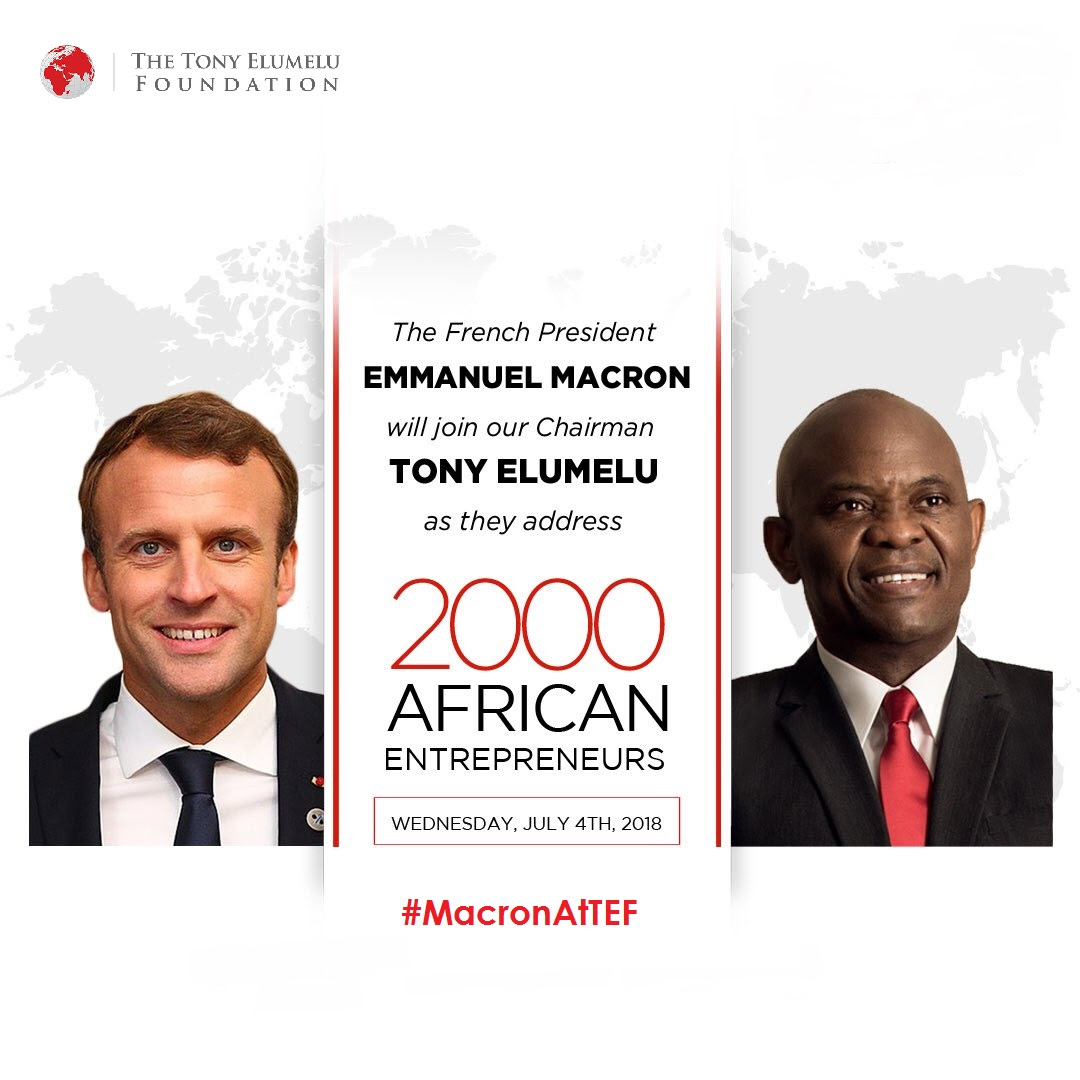 Tony Elumelu and Emmanuel Macron