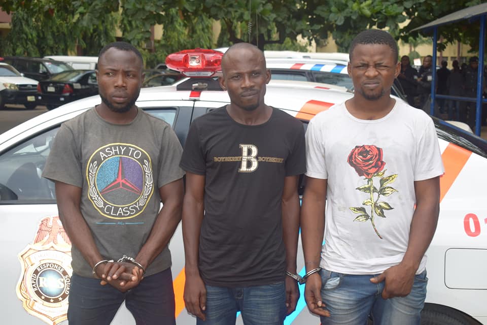 Traffic robbers arrested by Rapid Response Squad (RRS) of the Lagos State Police Command