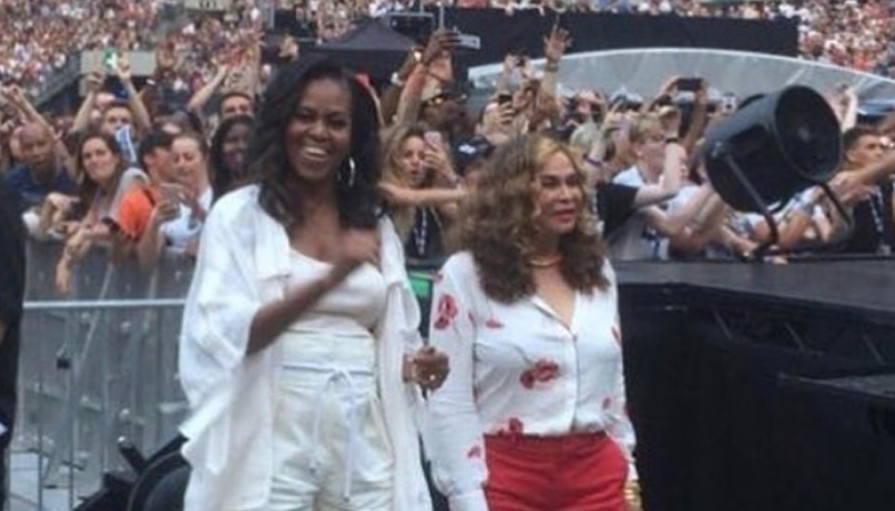 Michelle Obama at Jay-Z concert in France
