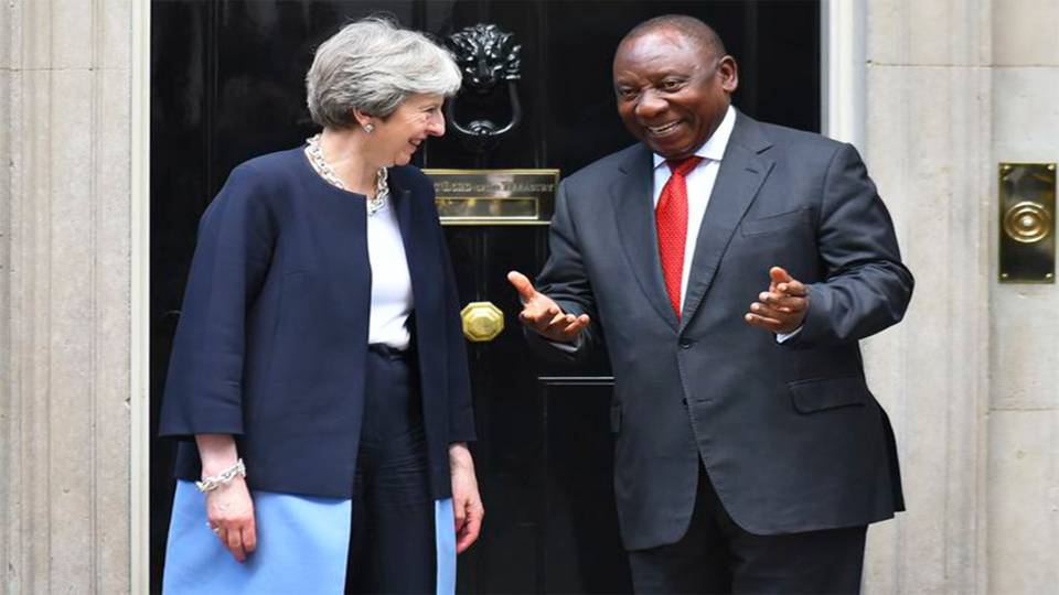 British PM, Theresa May and South Africa President, Cyril Ramaphosa