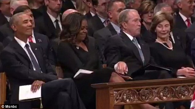 George Bush and Michelle Obama1