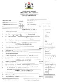 Nigerian birth certificate