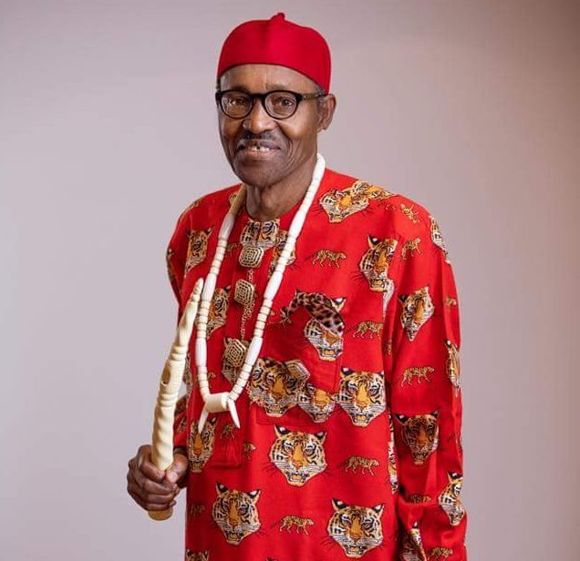 Buhari in Igbo attire