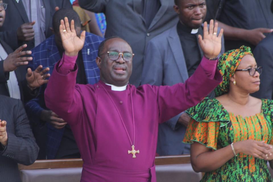 Rt. Rev. Humphrey Olumakaiye, Diocesan Bishop of the Diocese of Lagos, (Anglican Communion) at the City-Wide Crusade