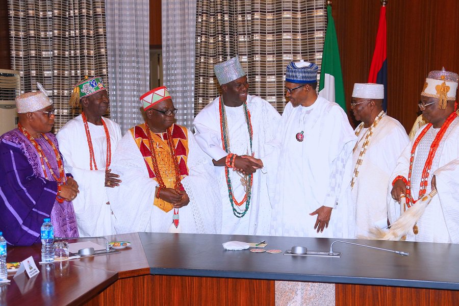 Buhari and some Yoruba traditional rulers