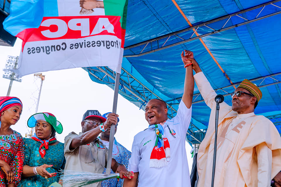 Buhari in Warri, Delta State at APC Campaign