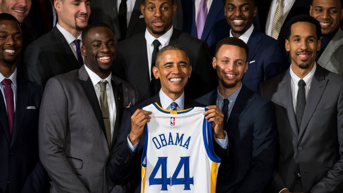 Obama with the Golden State Warriors