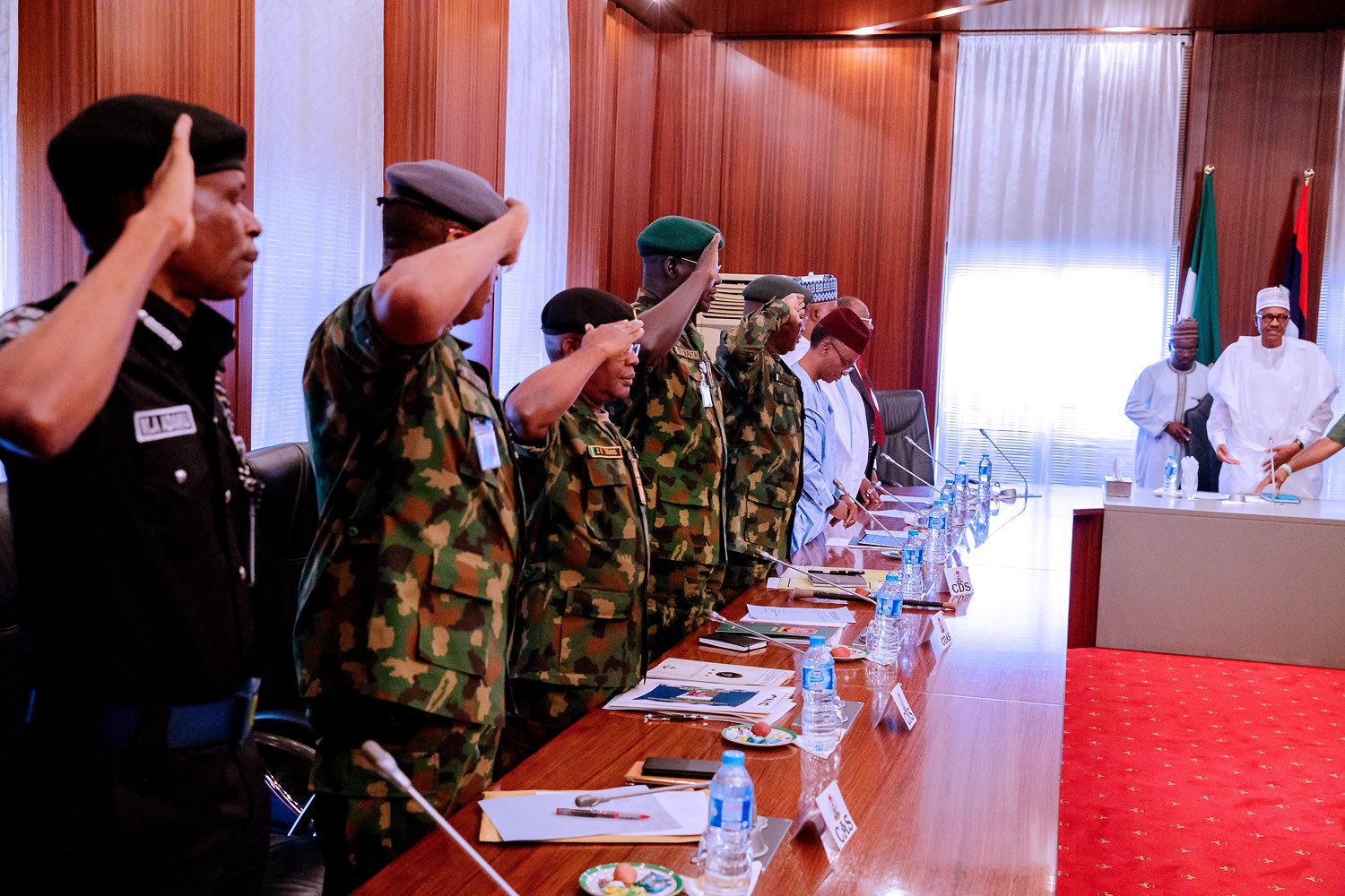 Buhari and security chiefs