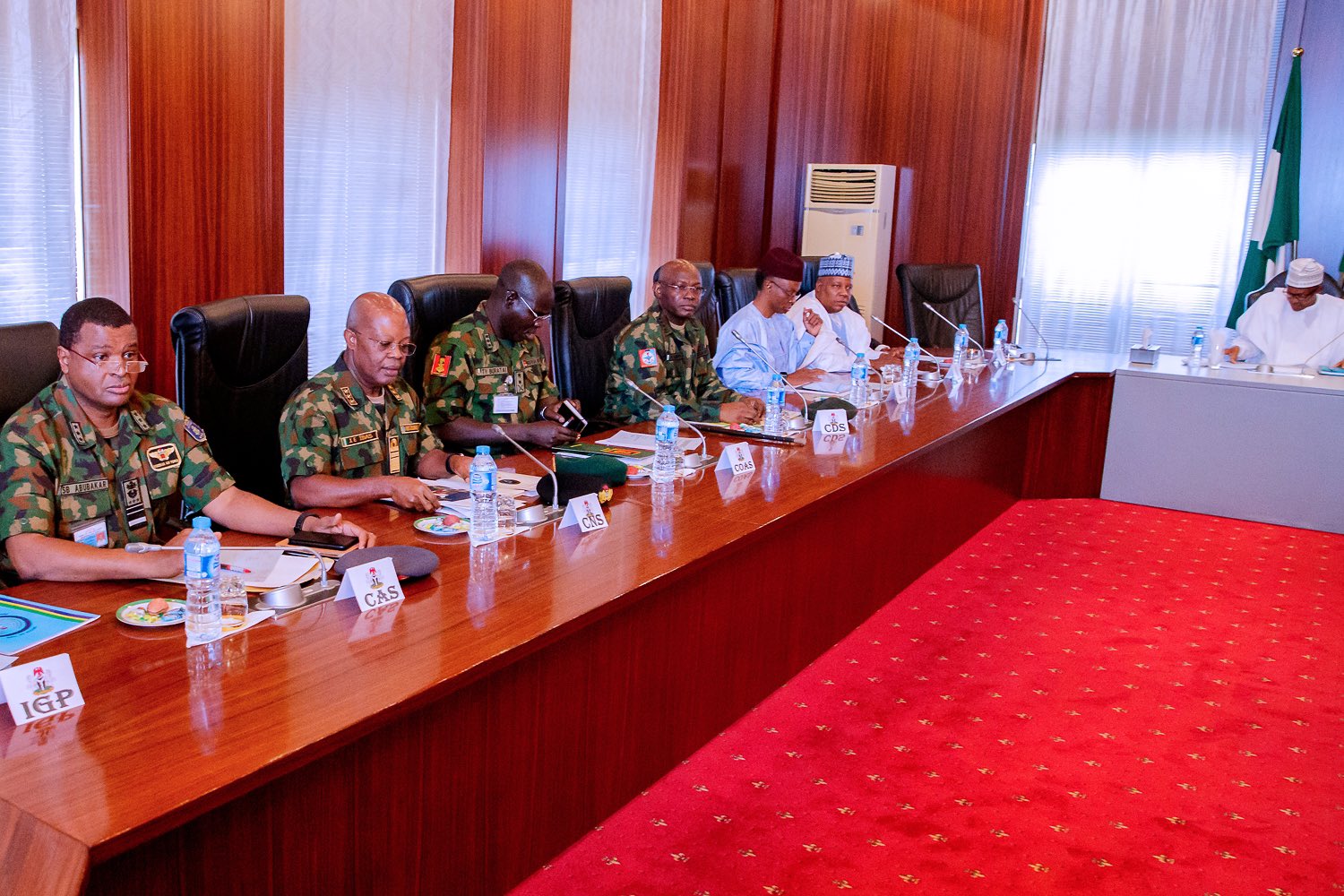 Buhari and security chiefs