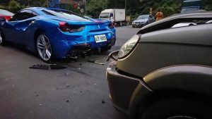 Photos: 20-year old delivery driver rams into 4 Ferraris, gets £520,000 repair bill
