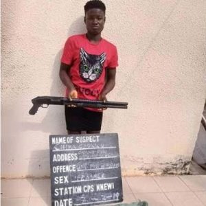 Girl, 19, apprehended in Anambra with loaded rifle