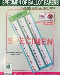 Photo: INEC shares sample of ballot papers for general elections