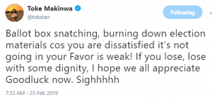 Polls: “It’s not by force to win at all cost”- Toke Makinwa cries out