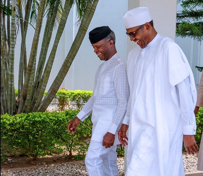 Buhari and Osinbajo after CAN leadership meeting