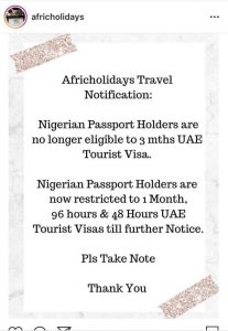 UAE tourist visa