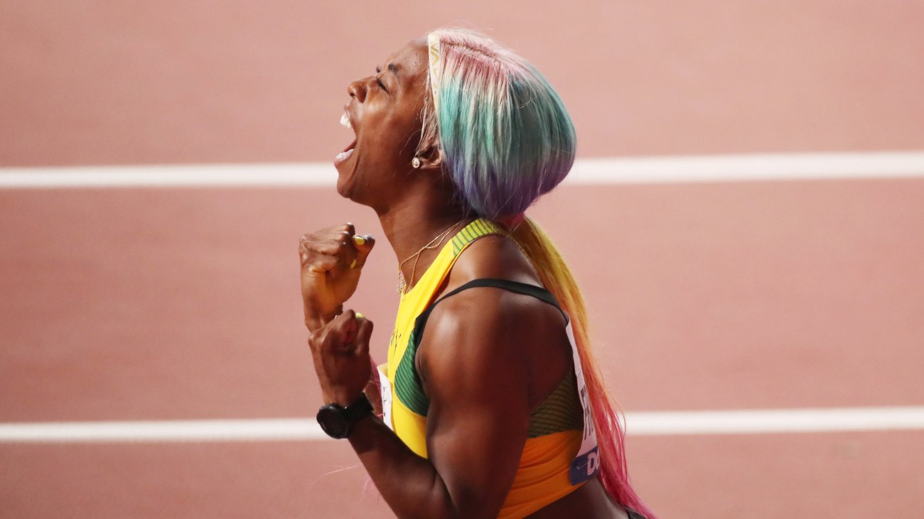 Jamaica's Fraser-Pryce ran 10.71s to become the world's fastest woman