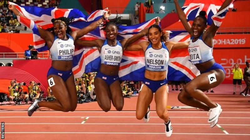 High rising: Asher-Smith won three medals at Doha for Britain