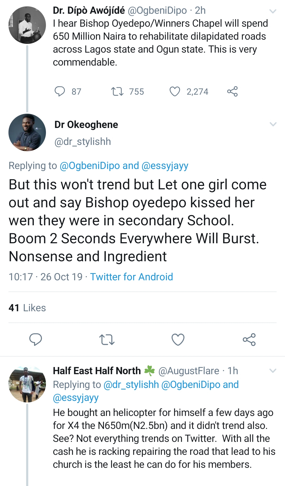bishop-oyedepos-road-project-nigerians-react