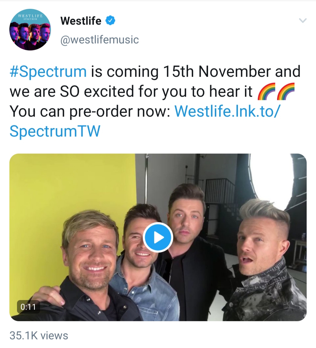 Westlife Spectrum music 