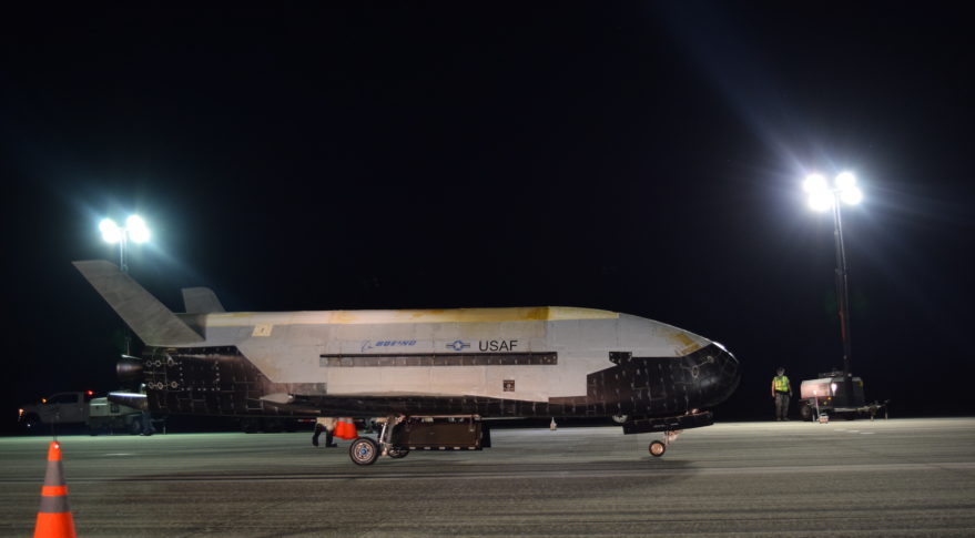 U.S secret spaceplane lands in Florida after record-long orbital flight