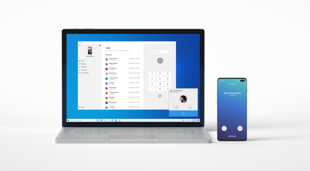 Microsoft enables call syncing between Android and PC Your Phone App