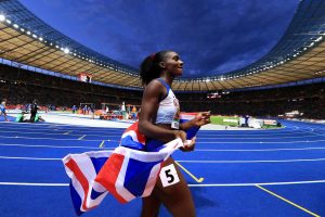 High rising: Asher-Smith won three medals at Doha for Britain
