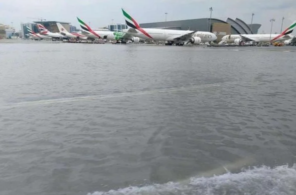 Several Flights Cancelled Over Heavy Flood In Dubai Airport (VIDEO)